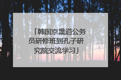 韩国京畿道公务员研修班到孔子研究院交流学习
