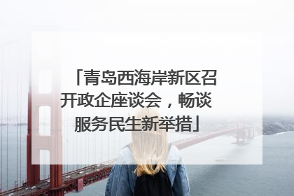 青岛西海岸新区召开政企座谈会，畅谈服务民生新举措