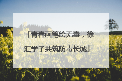 青春画笔绘无毒，徐汇学子共筑防毒长城