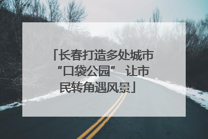 长春打造多处城市“口袋公园” 让市民转角遇风景