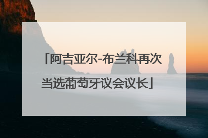 阿吉亚尔-布兰科再次当选葡萄牙议会议长