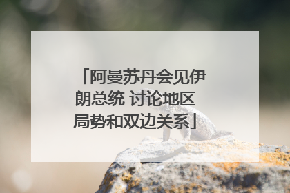 阿曼苏丹会见伊朗总统 讨论地区局势和双边关系