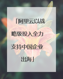 阿里云以战略级投入全力支持中国企业出海