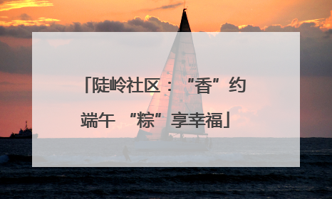 陡岭社区：“香”约端午 “粽”享幸福