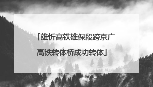 雄忻高铁雄保段跨京广高铁转体桥成功转体