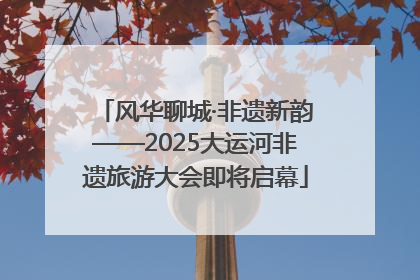 风华聊城·非遗新韵——2025大运河非遗旅游大会即将启幕