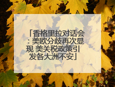 香格里拉对话会：美欧分歧再次显现 美关税政策引发各大洲不安