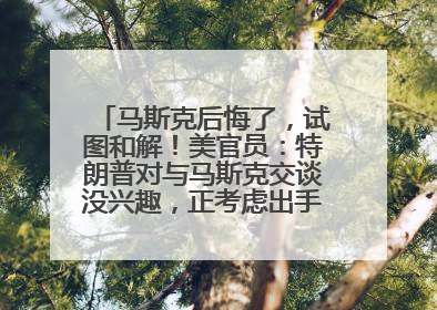 马斯克后悔了，试图和解！美官员：特朗普对与马斯克交谈没兴趣，正考虑出手此前买的红色特斯拉！特斯拉股价巨震