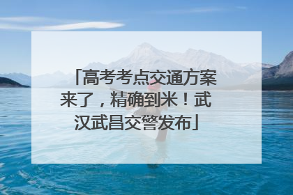 高考考点交通方案来了，精确到米！武汉武昌交警发布
