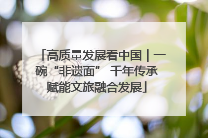 高质量发展看中国｜一碗“非遗面” 千年传承赋能文旅融合发展