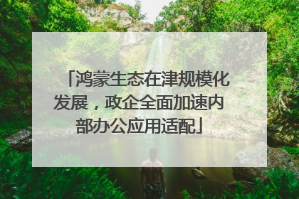 鸿蒙生态在津规模化发展，政企全面加速内部办公应用适配