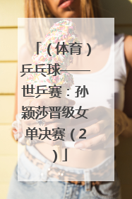 （体育）乒乓球——世乒赛：孙颖莎晋级女单决赛（2）