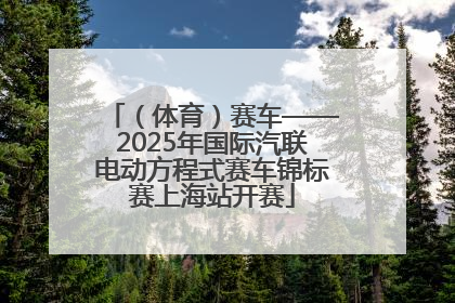 （体育）赛车——2025年国际汽联电动方程式赛车锦标赛上海站开赛