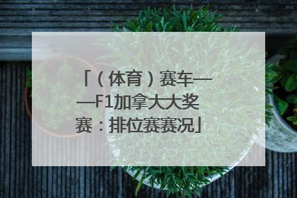 （体育）赛车——F1加拿大大奖赛：排位赛赛况