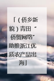 （侨乡新貌）青田“侨贸网络”助推浙江优质农产品出海