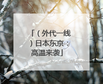 （外代一线）日本东京：高温来袭