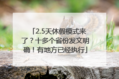 2.5天休假模式来了？十多个省份发文明确！有地方已经执行