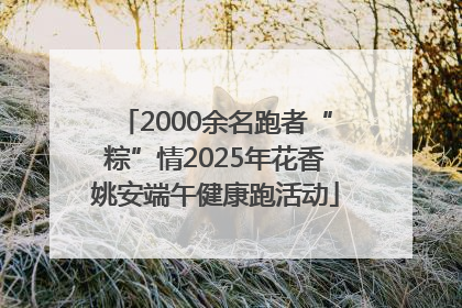 2000余名跑者“粽”情2025年花香姚安端午健康跑活动