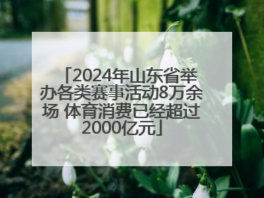 2024年山东省举办各类赛事活动8万余场 体育消费已经超过2000亿元