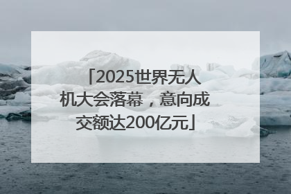 2025世界无人机大会落幕，意向成交额达200亿元