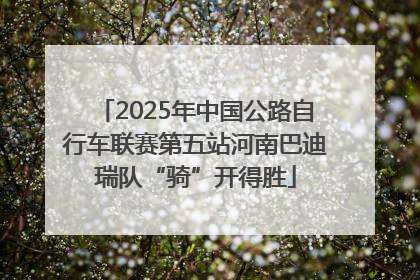2025年中国公路自行车联赛第五站河南巴迪瑞队“骑”开得胜