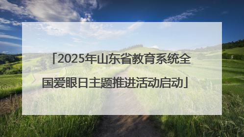2025年山东省教育系统全国爱眼日主题推进活动启动