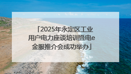 2025年永定区工业用户电力座谈培训暨电e金服推介会成功举办