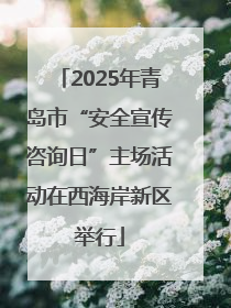 2025年青岛市“安全宣传咨询日”主场活动在西海岸新区举行