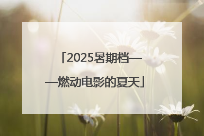 2025暑期档——燃动电影的夏天