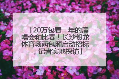 20万包看一年的演唱会和比赛！长沙贺龙体育场两包厢启动招标，记者实地探访